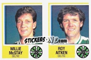 Cromo Wille McStay / Roy Aitken - UK Football 1984-1985 - Panini