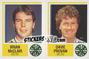 Cromo Brian McClair / Davie Provan - UK Football 1984-1985 - Panini