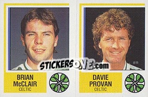 Sticker Brian McClair / Davie Provan - UK Football 1984-1985 n. 454 - Panini