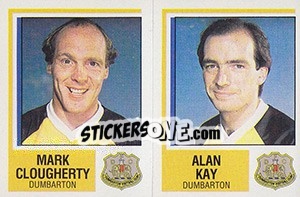 Sticker Mark Clougherty / Alan Kay - UK Football 1984-1985 - Panini