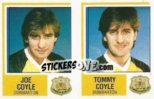 Sticker Joe Coyle / Tommy Coyle - UK Football 1984-1985 - Panini