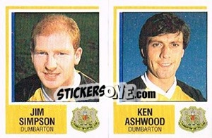 Cromo Jim Simpson / Ken Ashwood - UK Football 1984-1985 - Panini