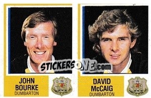 Cromo John Bourke / David McCaig - UK Football 1984-1985 - Panini