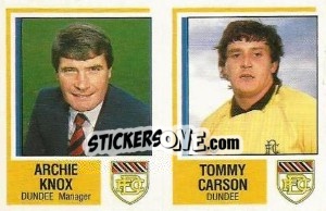 Figurina Archie Knox / Tommy Carson - UK Football 1984-1985 n. 466 - Panini