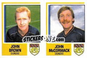 Sticker John Brown / John McCormack - UK Football 1984-1985 - Panini