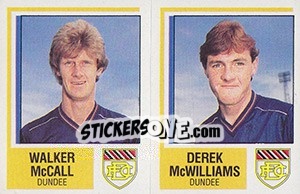 Figurina Walker McCall / Derek McWilliams - UK Football 1984-1985 - Panini