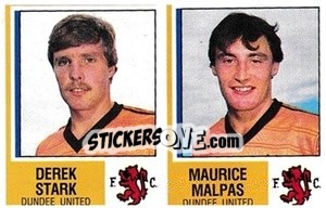 Cromo Derek Stark / Maurice Malpas - UK Football 1984-1985 - Panini