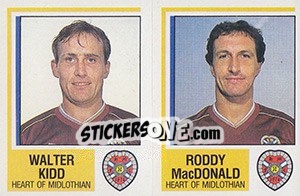 Sticker Walter Kidd / Roddy MacDonald - UK Football 1984-1985 - Panini