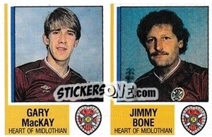 Sticker Gary MacKay / Jimmy Bone - UK Football 1984-1985 n. 489 - Panini