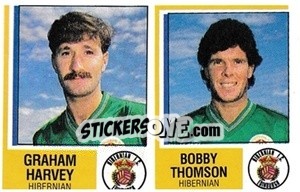 Sticker Graham Harvey / Bobby Thomson - UK Football 1984-1985 n. 499 - Panini
