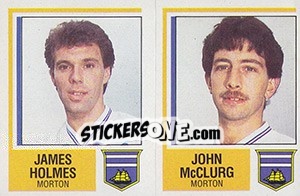 Cromo James Holmes / John McClurg - UK Football 1984-1985 - Panini