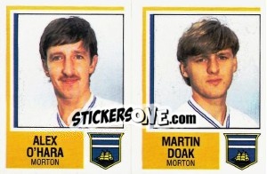 Sticker Alex O'Mara / Martin Doak - UK Football 1984-1985 - Panini