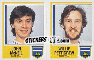 Cromo John McNeil / Willie Pettigrew - UK Football 1984-1985 - Panini