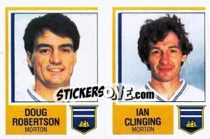 Sticker Doug Robertson / Ian Clinging - UK Football 1984-1985 - Panini