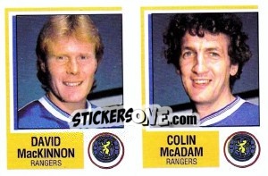 Figurina David MacKinnon / Colin McAdam - UK Football 1984-1985 - Panini