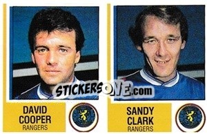 Figurina David Cooper / Sandy Clark - UK Football 1984-1985 - Panini