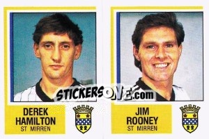Sticker Derek Hamilton / Jim Rooney - UK Football 1984-1985 - Panini