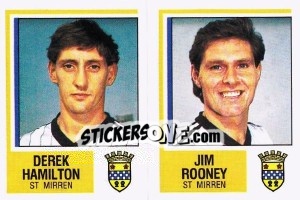 Sticker Derek Hamilton / Jim Rooney - UK Football 1984-1985 n. 522 - Panini