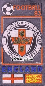 Sticker Football League Badge - UK Football 1982-1983 n. 1 - Panini