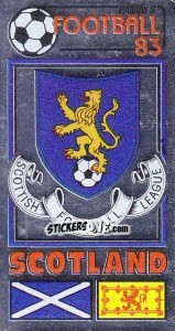 Sticker Scottish Football League Badge - UK Football 1982-1983 - Panini