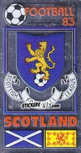 Sticker Scottish Football League Badge - UK Football 1982-1983 n. 3 - Panini