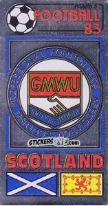 Sticker Scottish Footballers Association Badge - UK Football 1982-1983 - Panini