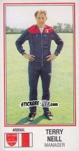 Cromo Terry Neill - UK Football 1982-1983 - Panini