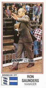 Sticker Ron Sauders - UK Football 1982-1983 - Panini