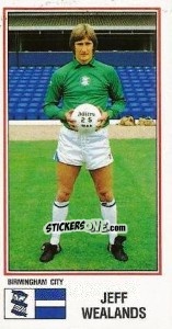 Figurina Jeff Wealands - UK Football 1982-1983 - Panini