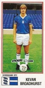 Sticker Kevan Broadhurst - UK Football 1982-1983 - Panini