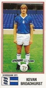 Sticker Kevan Broadhurst - UK Football 1982-1983 n. 49 - Panini