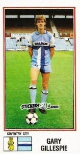 Cromo Gary Gillespie - UK Football 1982-1983 - Panini