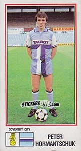 Sticker Peter Hormantschuk - UK Football 1982-1983 - Panini