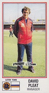 Cromo David Pleat - UK Football 1982-1983 - Panini