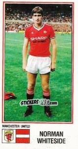 Figurina Norman Whiteside - UK Football 1982-1983 n. 180 - Panini