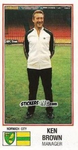 Figurina Ken Brown - UK Football 1982-1983 n. 183 - Panini