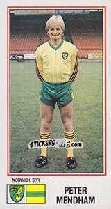 Cromo Peter Mendham - UK Football 1982-1983 - Panini