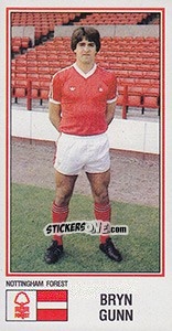 Sticker Bryon Gunn - UK Football 1982-1983 - Panini