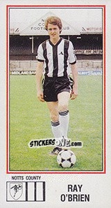 Sticker Ray O'Brien - UK Football 1982-1983 - Panini