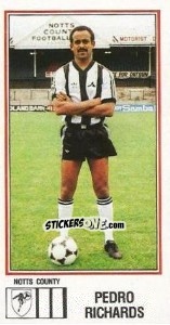 Cromo Pedro Richards - UK Football 1982-1983 - Panini