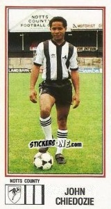 Sticker John Chiedozie - UK Football 1982-1983 n. 224 - Panini