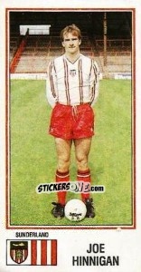 Cromo Joe Hinnigan - UK Football 1982-1983 - Panini