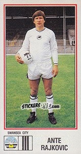 Sticker Ante Rajkovic - UK Football 1982-1983 - Panini