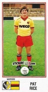 Sticker Pat Rice - UK Football 1982-1983 - Panini