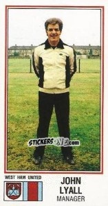 Cromo John Lyall - UK Football 1982-1983 - Panini