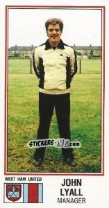 Sticker John Lyall - UK Football 1982-1983 n. 343 - Panini