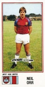 Sticker Neil Orr - UK Football 1982-1983 - Panini