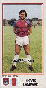 Sticker Frank Lampard - UK Football 1982-1983 - Panini