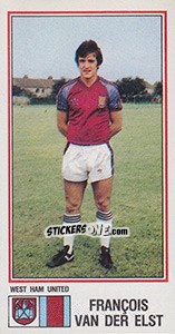 Cromo Francois Van Der Elst - UK Football 1982-1983 - Panini