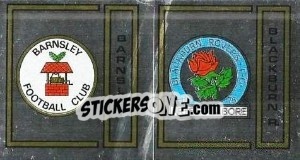 Sticker Barnsley/Blackburn Rovers Badge - UK Football 1982-1983 - Panini